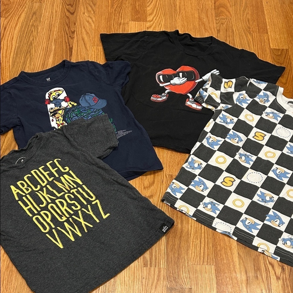 Kids Short Sleeve Graphic Tees - Black, Gray, Navy